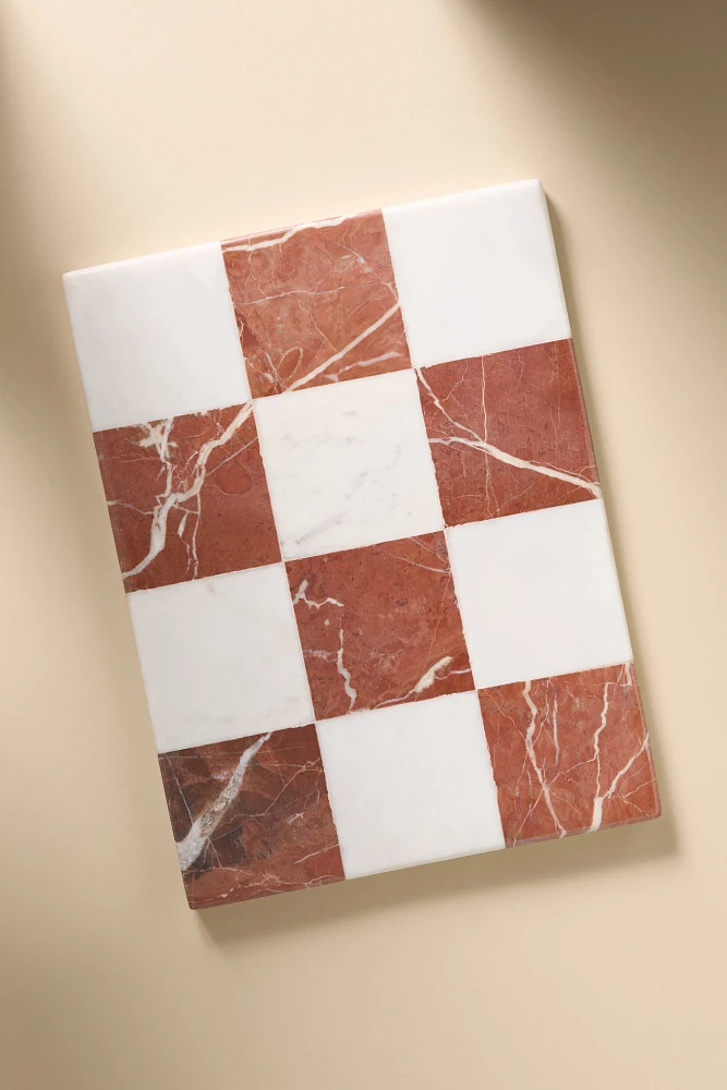 Checkered Marble Cheese Board