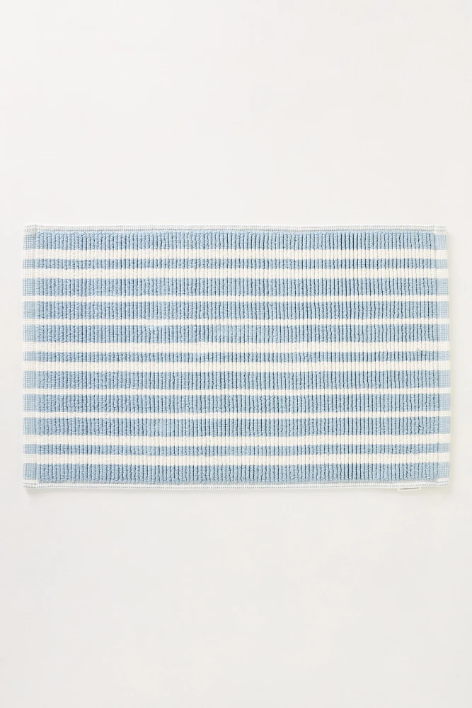 Woven Striped Bath Mat