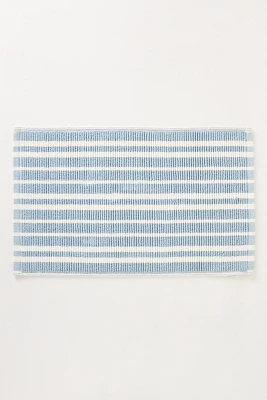 Woven Striped Bath Mat