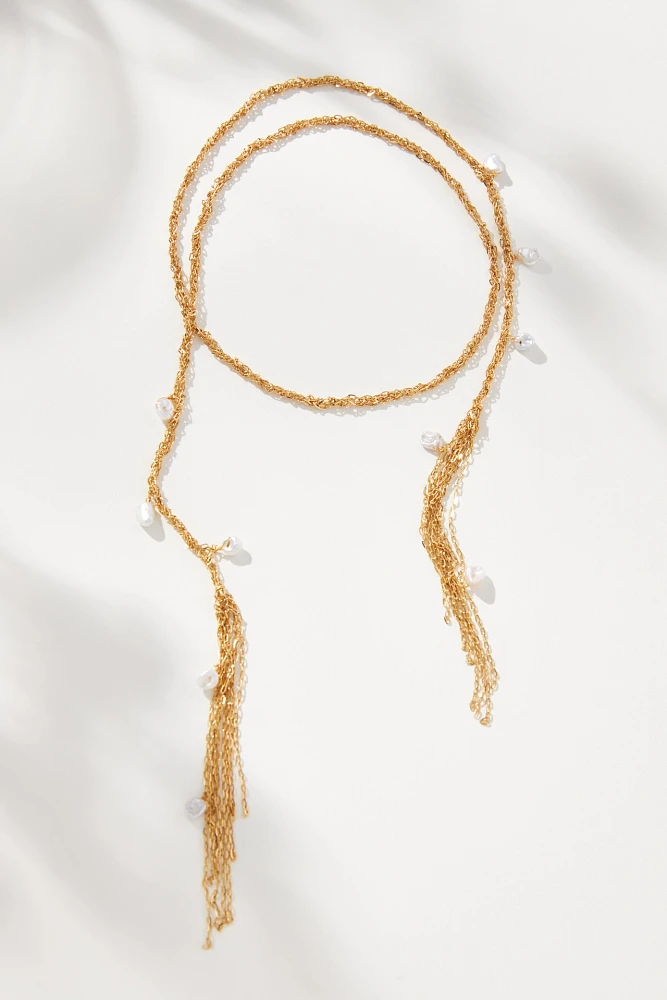 Wrap Fringe Chain Necklace