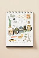 Rifle Paper Co. 2025 Greetings from Around the World Desk Mini Calendar