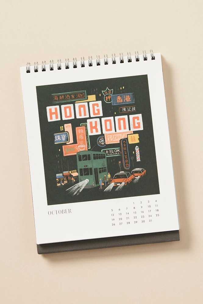 Rifle Paper Co. 2025 Greetings from Around the World Desk Mini Calendar