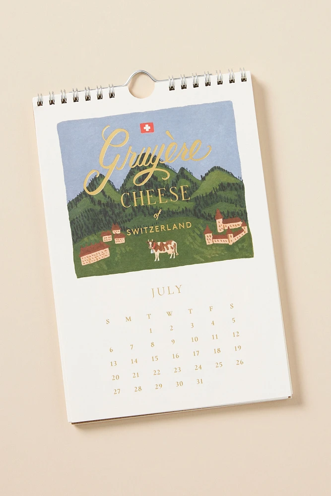 Rifle Paper Co. 2025 Cheese Kitchen Calendar