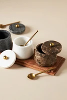 Marble Condiment Set with Spoons