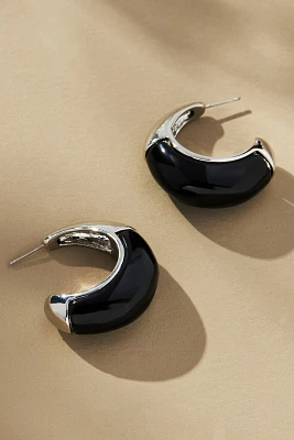 Enamel Hoop Earrings