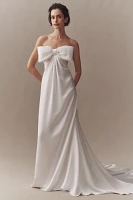 Wtoo by Watters Melisande Strapless Bow-Front Wedding Gown