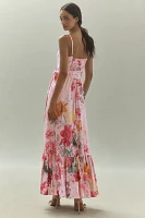 BHLDN Aubree Sleeveless Fit & Flare Linen Maxi Dress