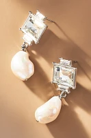 Kenneth Jay Lane Crystal & Pearl Earrings