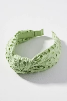 Everly Floral Eyelet Knot Headband