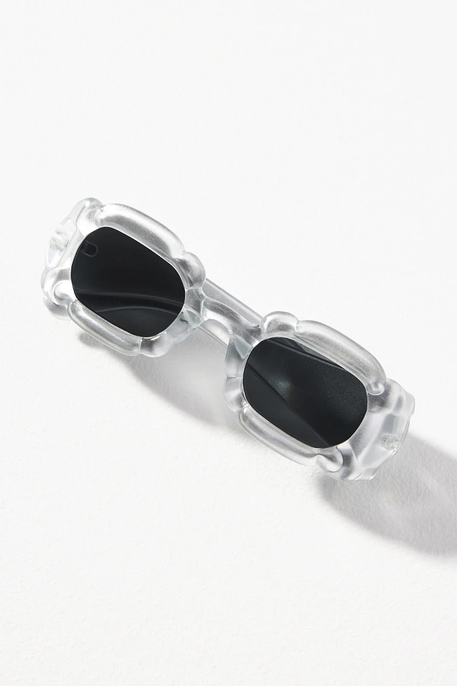 I-SEA Iridescent Captured Rectangle Sunglasses