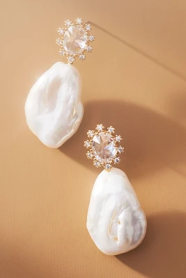 Crystal & Pearl Drop Earrings