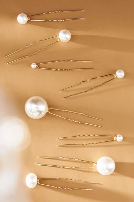 Pearl Hair Pins, Set of 8