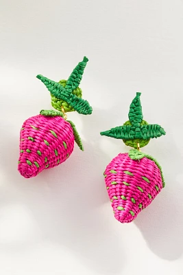 Neely Phelan Rattan Strawberry Drop Earrings