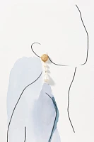 Neely Phelan Delphine Raffia & Pearl Drop Earrings