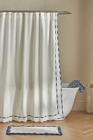 Marley Seerksucker Border Shower Curtain