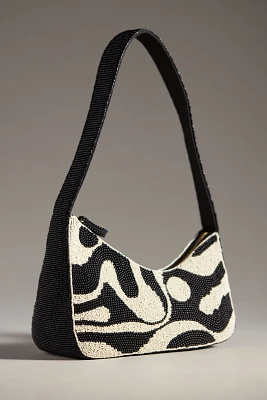 Asymmetric Beaded Shoulder Bag