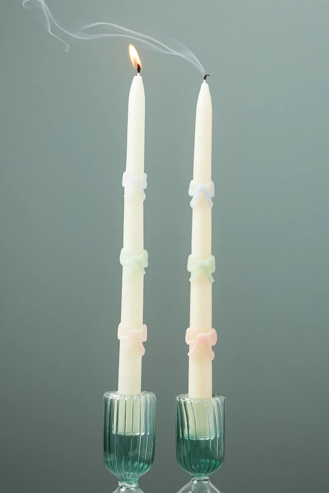 Meri Meri Bow Taper Candles, Set of 2