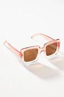 Ombre Oversized Square Sunglasses