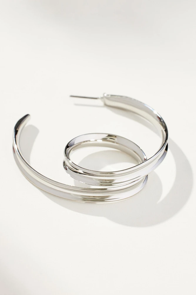 Curled Hoop Earrings