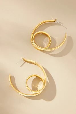 Curled Hoop Earrings