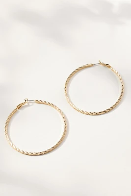 Thin Braided Hoop Earrings