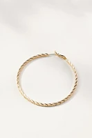 Thin Braided Hoop Earrings