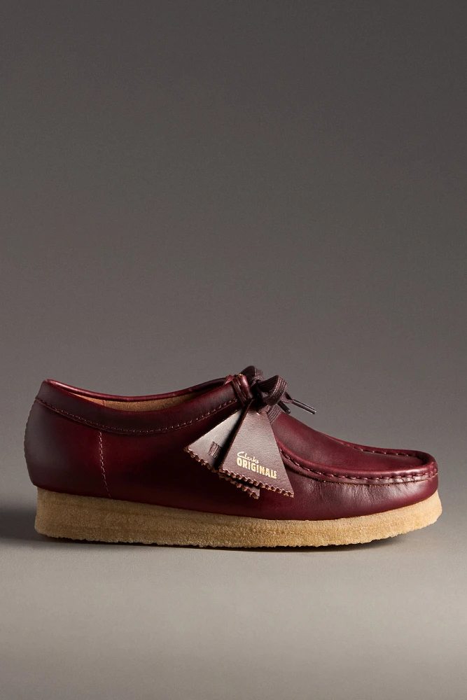 Clarks Wallabee Damson Leather Flats