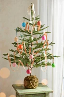 Moss Ball Mini Faux Fir Tree