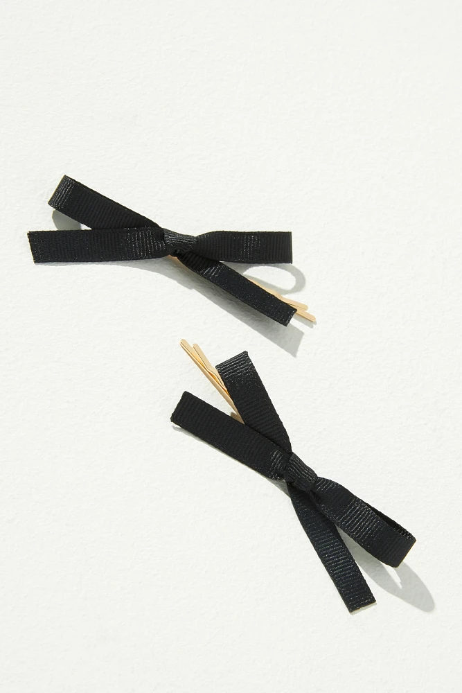 Room Shop Grosgrain Bow Bobby Pins, Set of 2