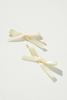 Room Shop Satin Bow Bobby Pins, Set of 2