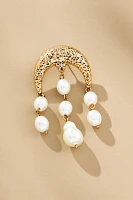 Half-Moon Pearl Drop Earrings