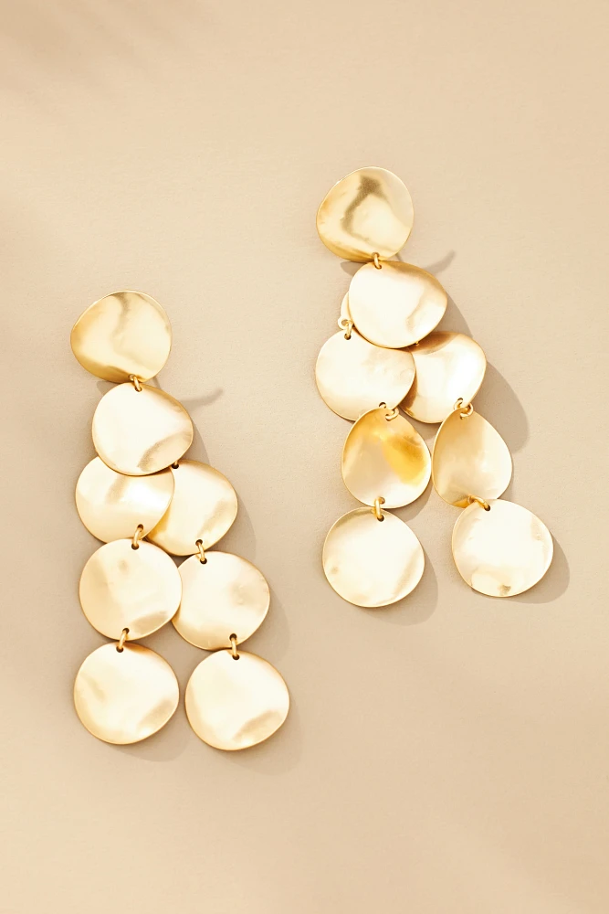 Round Discs Drop Earrings