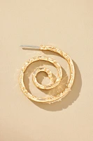 Hammered Spiral Hoop Earrings