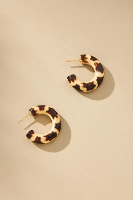 Binky and Lulu Leopard Mini Hoop Earrings