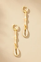 Shell Huggie Drop Earrings