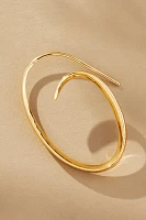 Oval Spiral Hoop Earrings