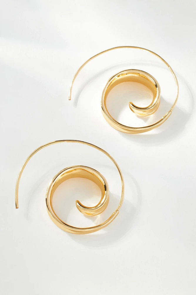 Thick Spiral Threader Earrings