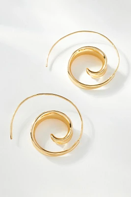 Thick Spiral Threader Earrings