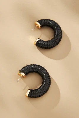 Large Raffia Hoop Earrings