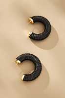 Large Raffia Hoop Earrings