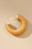 Large Raffia Hoop Earrings