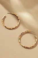 Mini Block Bead Hoop Earrings