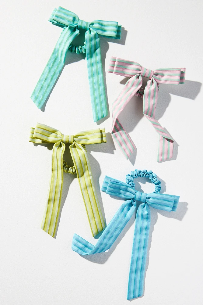 Bow Scrunchies, Set of 4