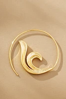 Spiral Dolphin Tail Threader Earrings