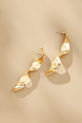 Long Twist Drop Earrings