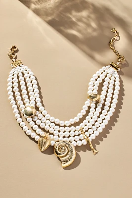 Layered Pearl Sealife Necklace