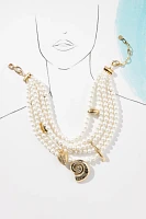 Layered Pearl Sealife Necklace