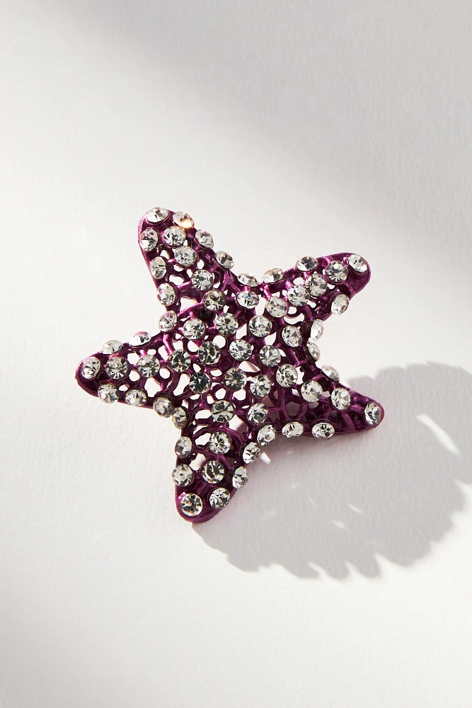 Crystal Starfish Post Earrings