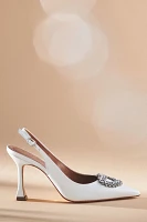 Vicenza Crystal Heart Slingback Pumps