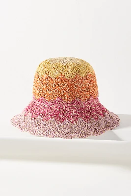 By Anthropologie Straw Bucket Hat